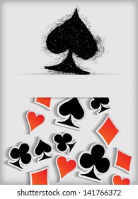 Abstract background with playing cards symbol
