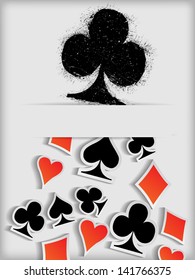 Abstract background with playing cards symbol