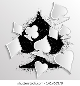 Abstract background with playing cards symbol