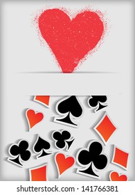 Abstract background with playing cards symbol