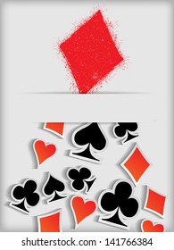 Abstract background with playing cards symbol