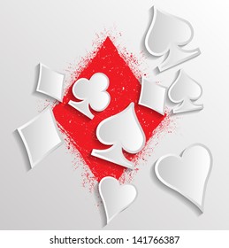 Abstract background with playing cards symbol