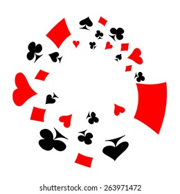Abstract background with playing cards symbol. Vector illustration. 