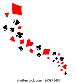 Abstract background with playing cards symbol. Vector illustration. 