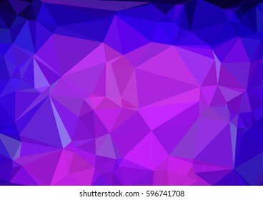 Abstract background. Polygon in blue purple tones - Illustration - Vector