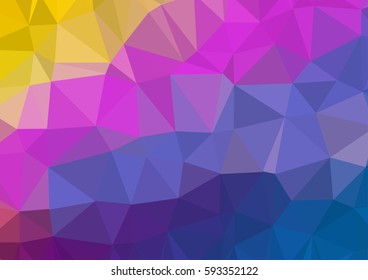 Abstract background. Polygon in colorful tones - Illustration - Vector.