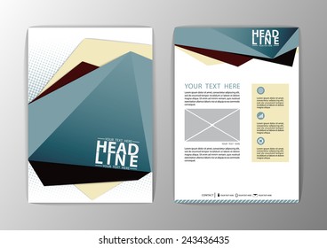 Abstract Background polygon design. Business Corporate Brochure Set Template Flyer Layout-Vector illustration