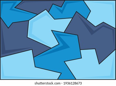 Abstract background with polygonal blue color