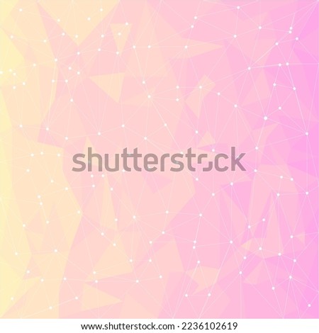 Abstract Background Polygonal Bright Pink And Yellow Gradient Colors Triangle Broken Glasses Stars Glamour Style Vector Design