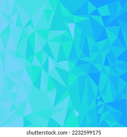 Abstract Background Polygonal Bright Turquoise And Blue Gradient Colors Triangle Broken Glasses Glamour Style Vector Design