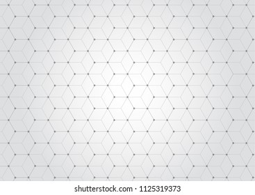 Abstract background polygonal with dots and lines. Vector social network and connecting concept.