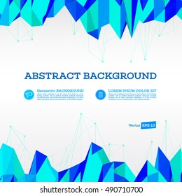 Abstract background. Polygonal geometric banners for modern design. Abstract vector modern flyer. Brochure design templates with colorful geometric triangular background