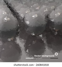 Abstract background of polygonal glass balls with reflection with space for text