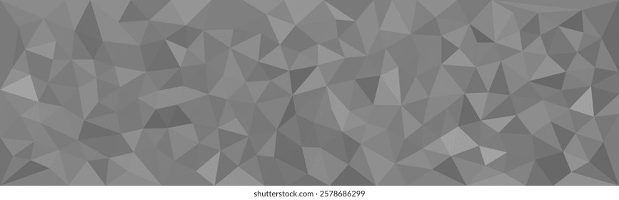 an abstract background with a polygonal mesh or geometric pattern. The style is reminiscent of low-poly art, with a monochromatic gray color scheme that creates a modern and minimalist aesthetic.