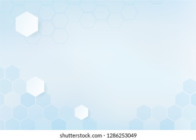 Abstract background, with polygonal shapes, technology, blue color, and science wallpaper template. Healthy and medical vector illustration