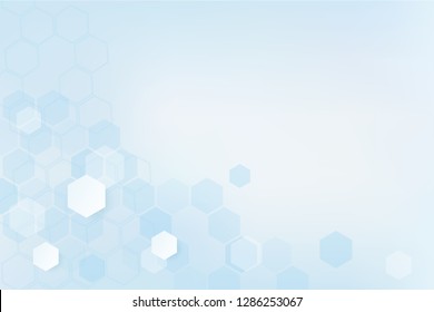 Abstract background, with polygonal shapes, technology, blue color, and science wallpaper template. Healthy and medical vector illustration