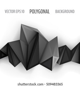 Abstract background with polygonal shapes. Vector illustration for your graphic design.