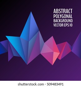 Abstract background with polygonal shapes. Vector illustration for your graphic design.
