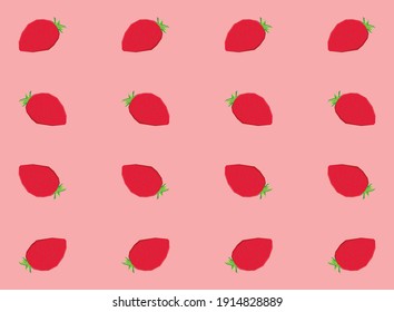 Abstract background with polygonal  strawberry pattern