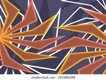 Abstract background with polygonal and stripes combination