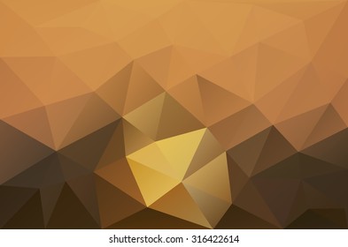 Abstract background in polygonal style with yellow and brown triangles