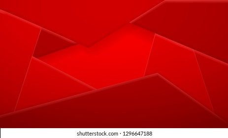Abstract background of polygonal tiles in red colors
