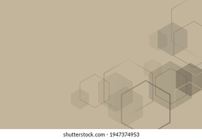 Abstract background from polygons on light brown background.