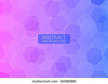 Abstract background, polygons in purple and blue colors. Can be used for banners, web design, templates