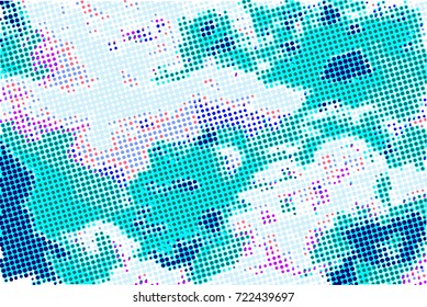 abstract background in pop-art style, halftone dots forming cloudy space