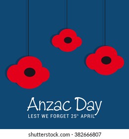 Abstract background with poppies and text Lest we forget.