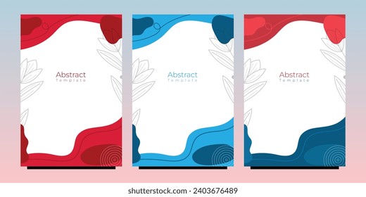 Plantilla de cobertura de retrato de fondo abstracto