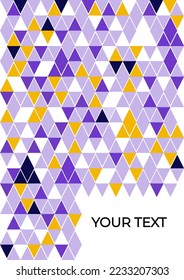 Abstract background for postcards, posters, flyers, invitations with geometric shapes, triangles. Modern, fashionable style. with Place for text.