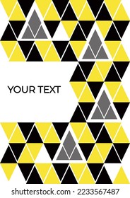 Abstract background for postcards, posters, flyers, invitations with geometric shapes, triangles. Modern, fashionable style. with Place for text.