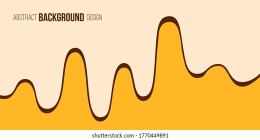 Abstract background, poster, banner. Composition of smooth dynamic waves. Streaks of color paint drop run down the wall. Trendy design. Vector color illustration in flat style.