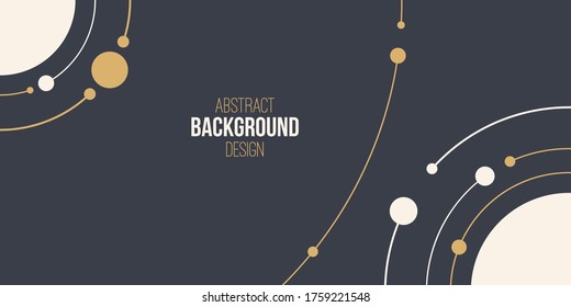 Resumen de fondo, afiche, cartel. Composición de líneas redondeadas suaves y puntos. Ilustración de color del vector.