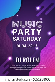 abstract background poster electronic dj music party design vector