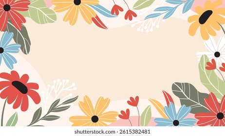 Abstract background poster with empty space for Women's Day Mother's Day Easter Spring background