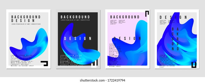 fondo abstracto Plantilla de póster.Gradiente abstracto moderno Ilustración geométrica y líquida colorida y vívida Vector con tipografía para portada, libro, historia de medios sociales, revista y diseño de página