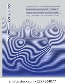 Abstract background poster with waves