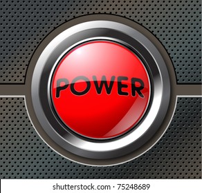 Abstract background with power button, vector illustration