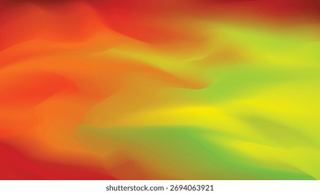 Fondo abstracto con una poderosa combinación de colores naranja, rojo, verde y amarillo