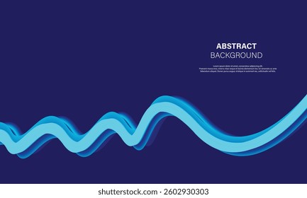 Abstract background premium design 3d fluid colorful blue on blue vector design.