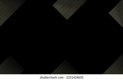 Abstract background Premium Luxury golden lines on black background. Vector illustration design template and copy space area. Suitable to place on content with that theme