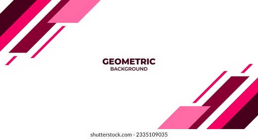 Abstract background for presentation with business concept and pink geometric shapes. Vector illustration