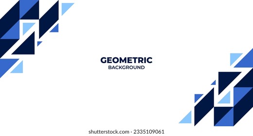 Abstract background for presentation with business concept and blue geometric shapes. Vector illustration