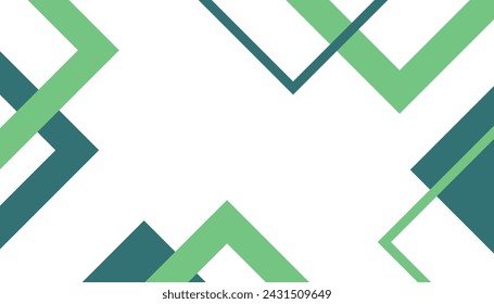 Abstract background for presentation with business concept and green geometric shapes. Vector illustration