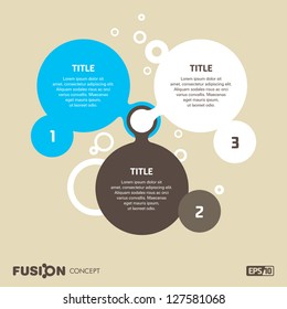 Abstract background for presentations, fusion concept