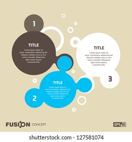 Abstract background for presentations, fusion concept