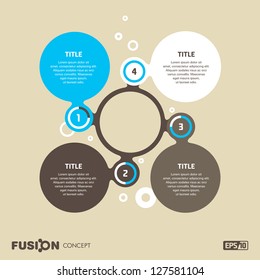 Abstract background for presentations, fusion concept