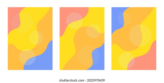 Abstract background for presentations. Motion vector Illustration. Trendy pink yellow orange blue color. Can be used for advertising, poster, marketing, presentation, phone, video.